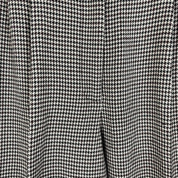 Favorite Daughter The Favorite Pant Size 6 Wide Leg Chocolate Houndstooth Pleat - Picture 4 of 6